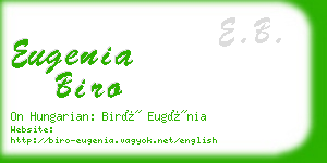 eugenia biro business card